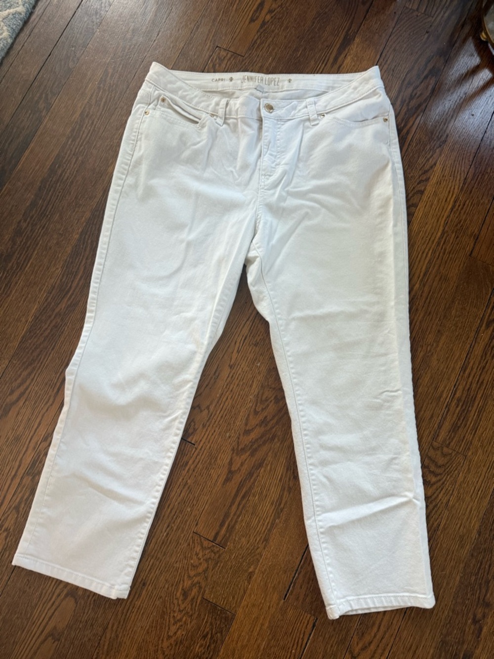 Jennifer Lopez White Women's Stretch Jeans size 14 Capri